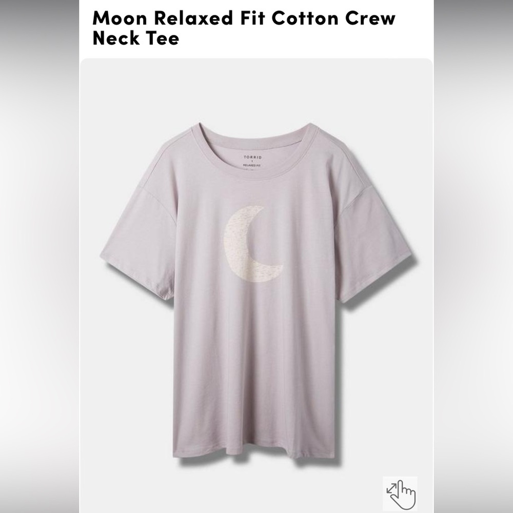 6X Torrid Lavender Crescent Moon Tee